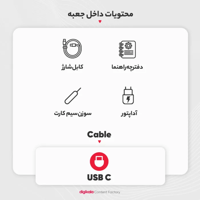 گوشی موبایل سامسونگ مدل Galaxy A05 دو سیم کارت ظرفیت 128 گیگابایت و رم 4 گیگابایت به همراه شارژر 25وات سامسونگ