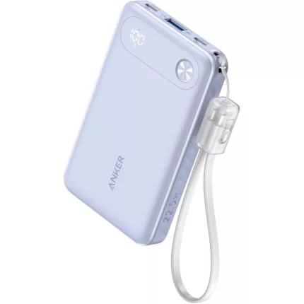 پاوربانک انکر مدل A1257 ظرفیت 10000 میلی آمپر ساعت به همراه کابل USB-C