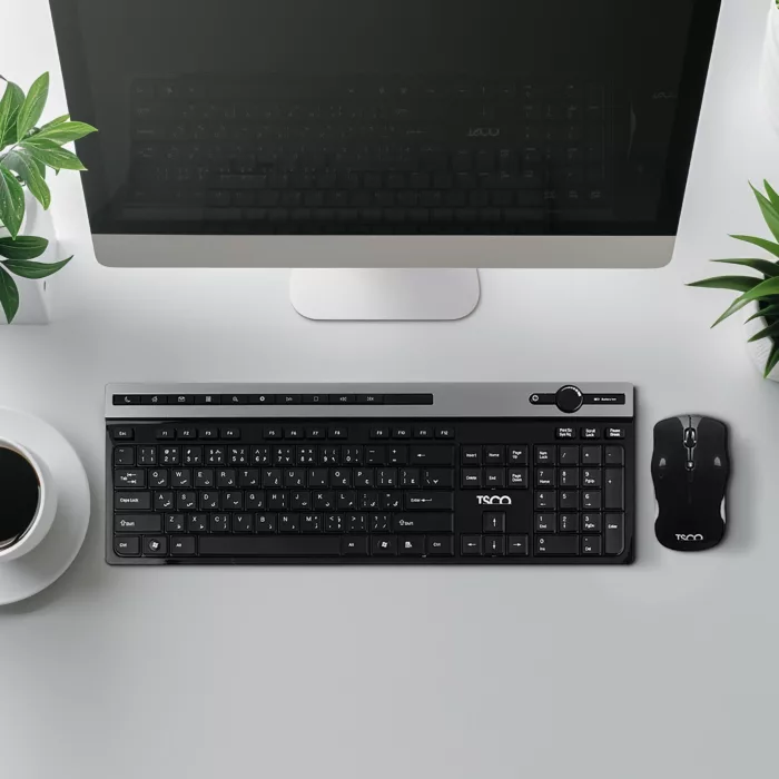 کیبورد بی سیم تسکو مدل TKM7106W همراه با موس بی‌سیم