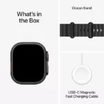 ساعت هوشمند اپل مدل Ultra 2 Black Titanium Case Ocean Band 49mm