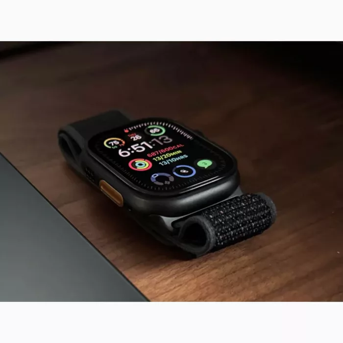 ساعت هوشمند اپل مدل Ultra 2 Black Titanium Case Trail Loop 49mm