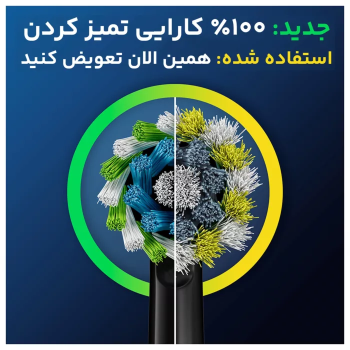 سری یدک مسواک برقی اورال-بی مدل Cross action بسته 2 عددی
