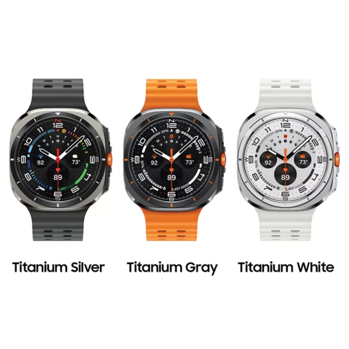 ساعت هوشمند سامسونگ مدل Galaxy Watch Ultra دارای قابلیت های کنترل موسیقی (Music Player)، قابلیت مکالمه از طریق بلوتوث، قابلیت تغییر طرح ساعت یا تم، صفحه همیشه روشن (Always-on Display)، پشتیبانی از دستیار صوتی بند سیلیکون