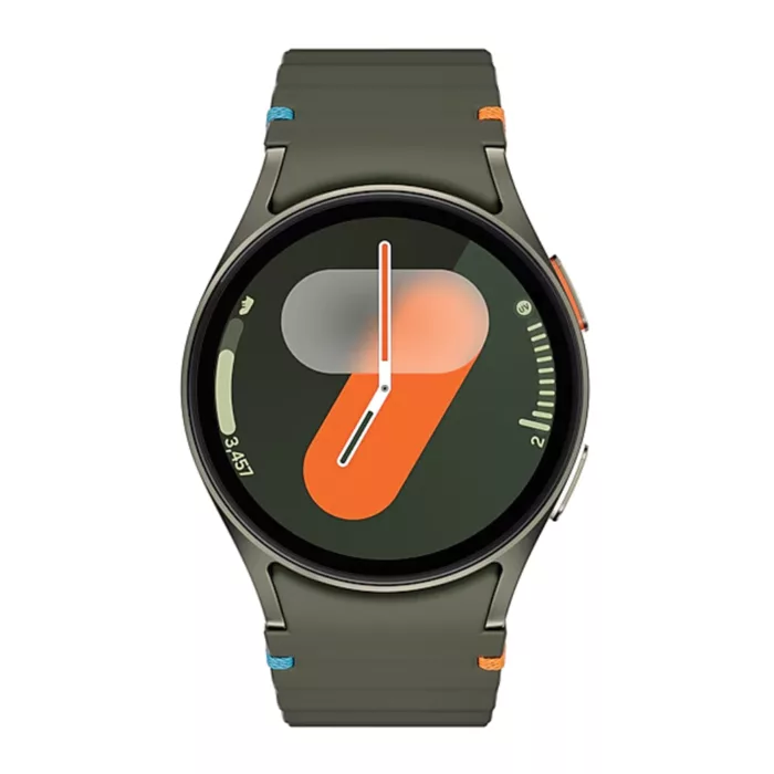 ساعت هوشمند سامسونگ مدل Galaxy Watch 7 40mm دارای قابلیت های کنترل موسیقی (Music Player)، قابلیت مکالمه از طریق بلوتوث، قابلیت تغییر طرح ساعت یا تم، صفحه همیشه روشن (Always-on Display)، پشتیبانی از دستیار صوتی بند پلاستیک