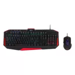 کیبورد گیمینگ تسکو مدل GKM 8205 به همراه موس، Full-size، نورپردازی RGB