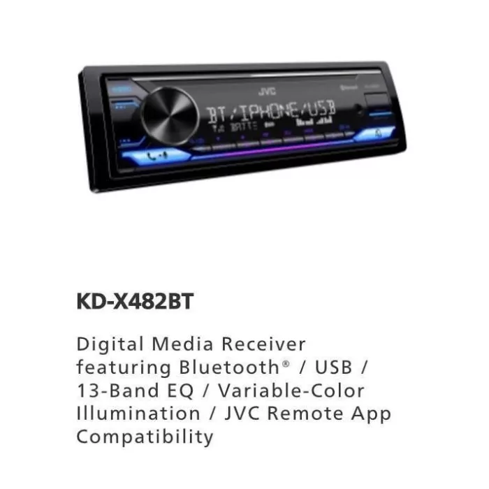 پخش کننده خودرو جی وی سی مدل X482BT