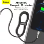 کابل تبدیل USB-C به لایتنینگ باسئوس مدل CATLJK-A01 طول 1 متر