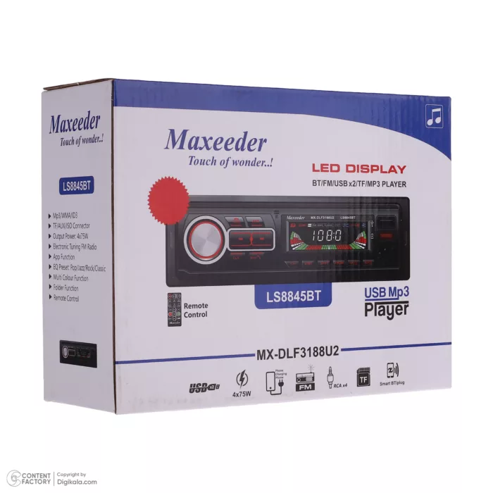 پخش کننده خودرو مکسیدر مدل MX-DLF3188U2