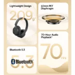 هدفون بلوتوثی باسئوس مدل Bowie D05