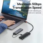 هاب 4 پورت usb3 باسئوس مدل Hub Lite Series -WKQX030101