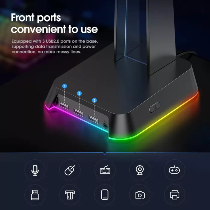 پایه نگهدارنده هدفون اونیکوما مدل USB هاب کد st-2