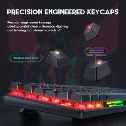 کیبورد مخصوص بازی اونیکوما مدل G27 RGB، مکانیکال سوییچ آبی، Full size، نورپردازی RGB