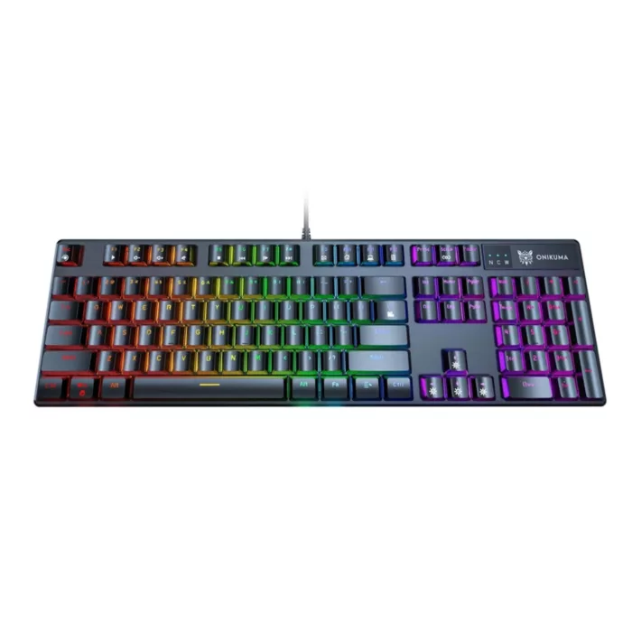 کیبورد مخصوص بازی اونیکوما مدل G27 RGB، مکانیکال سوییچ آبی، Full size، نورپردازی RGB