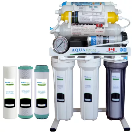 دستگاه تصفیه کننده آب آکوآ اسپرینگ مدل NF8600 به همراه فیلتر تصفیه آب مجموعه 3 عددی