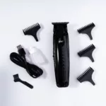 ماشین اصلاح موی سر و صورت جی دبلیو مدل GW-9979، اصلاح به صورت صفر زن، خط زن، منبع انرژی باتری، تکنولوژی اصلاح به صورت تریمر، مدت زمان شارژ 120 دقیقه و مدت زمان استفاده پس از شارژ 120 دقیقه، به همراه کابل شارژ، برس تمیزکننده، روغن، 4 عدد شانه، عملکرد توربو