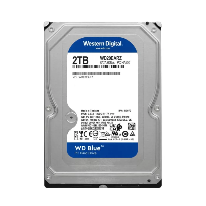 هارددیسک اینترنال وسترن دیجیتال مدل Blue WD20EARZ ظرفیت 2 ترابایت