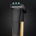 ماشین اصلاح موی سر و صورت کیمی مدل KM-6552، اصلاح به صورت خط زن، نمایش وضعیت باتری، منبع انرژی با باتری، تکنولوژی اصلاح به صورت برش مستقیم، اندازه اصلاح 0.5 تا 12 میلی‌متر، مدت زمان شارژ 120 دقیقه و مدت زمان استفاده پس از شارژ 90 دقیقه، به همراه برس