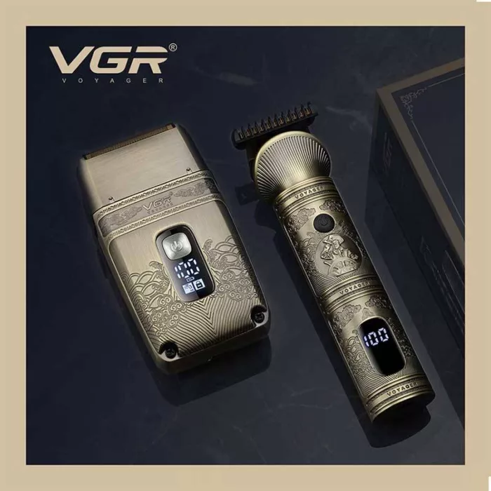 ماشین اصلاح موی سر وی جی آر مدل V-649 به همراه کاشین اصلاح صورت مدل 01