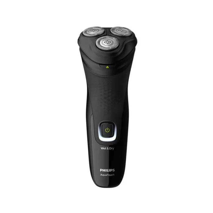 ماشین اصلاح موی صورت فیلیپس مدل S1223/41، اصلاح به صورت صفر زن، چراغ نشانگر شارژ، استفاده به صورت خشک و مرطوب، ضدآب، منبع انرژی باتری، تکنولوژی اصلاح به صورت برش چرخشی، مدت زمان شارژ 480 دقیقه و مدت زمان استفاده پس از شارژ 40 دقیقه، به‌همراه برس