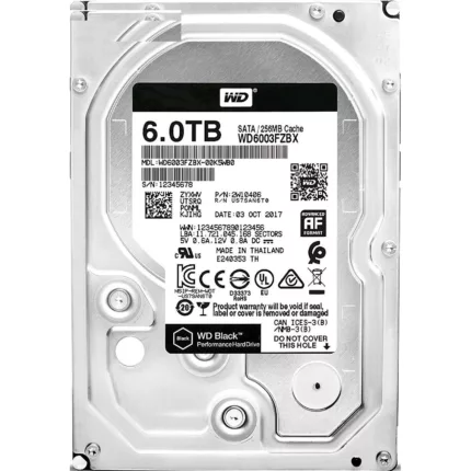 هارددیسک اینترنال وسترن دیجیتال مدل Black WD6003FZBX ظرفیت 6 ترابایت