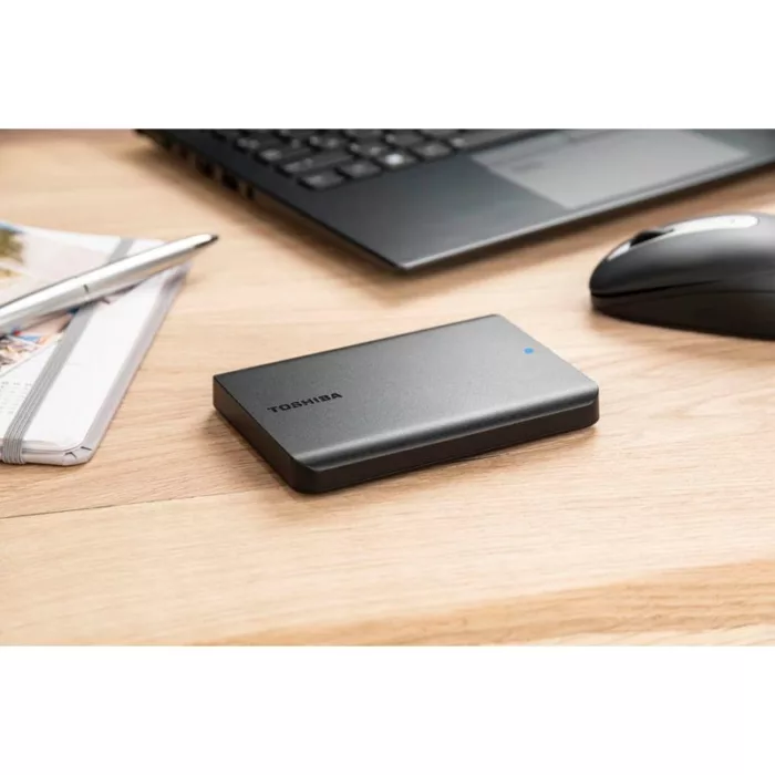 هارد اکسترنال توشیبا مدل Canvio Basics ظرفیت یک ترابایت دارای رابط USB Type-A 3.0
