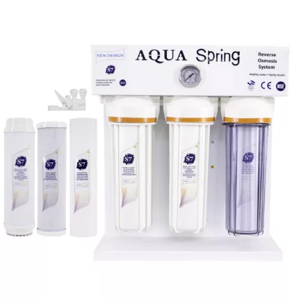 دستگاه تصفیه کننده آب آکوآ اسپرینگ مدل RO-S7-WZ 7004 به همراه کیت نشتی و فیلتر مجموعه عددی