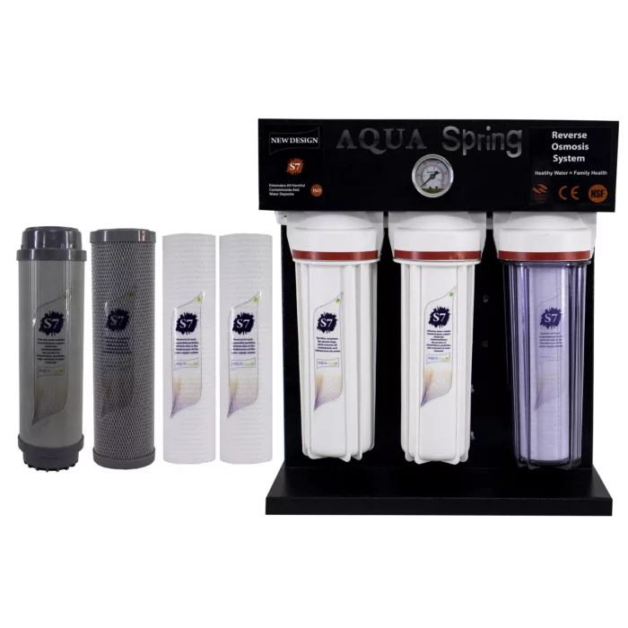 دستگاه تصفیه کننده آب آکوآ اسپرینگ مدل RO-S7-BZ 7940 به همراه فیلتر مجموعه 4 عددی