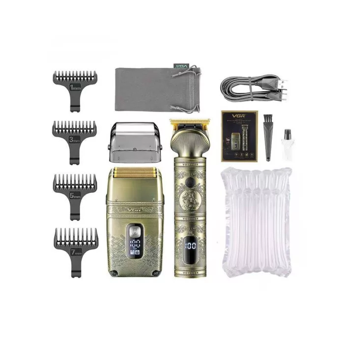 ماشین اصلاح موی سر وی جی آر مدل V-649 به همراه کاشین اصلاح صورت مدل 01