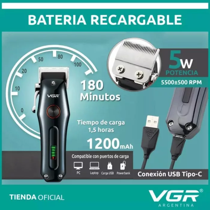 ماشین اصلاح موی سر و صورت وی جی ار مدل v-969
