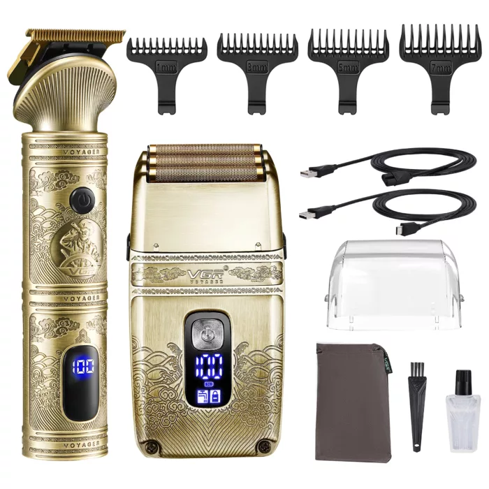 ماشین اصلاح موی سر وی جی آر مدل V-649 به همراه کاشین اصلاح صورت مدل 01