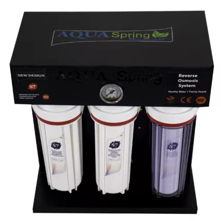 دستگاه تصفیه کننده آب آکوآ اسپرینگ مدل RO-S7-BZ 7900 به همراه مجموعه فیلتر چهار عددی و رسوبگیر گلیتز