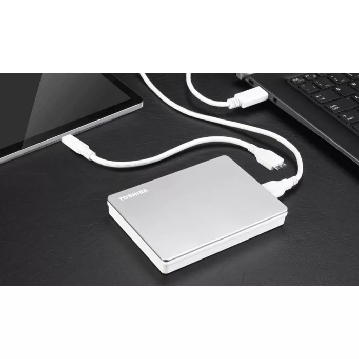 هارد اکسترنال توشیبا مدل CANVIO FLEX ظرفیت چهار ترابایت دارای رابط USB Type-A 3.2