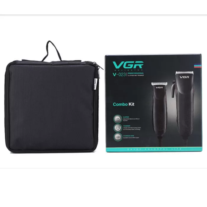 ماشین اصلاح موی سر و صورت وی جی آر مدل V-023 مجموعه 2 عددی