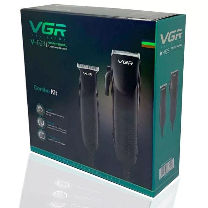 ماشین اصلاح موی سر و صورت وی جی آر مدل V-023 مجموعه 2 عددی