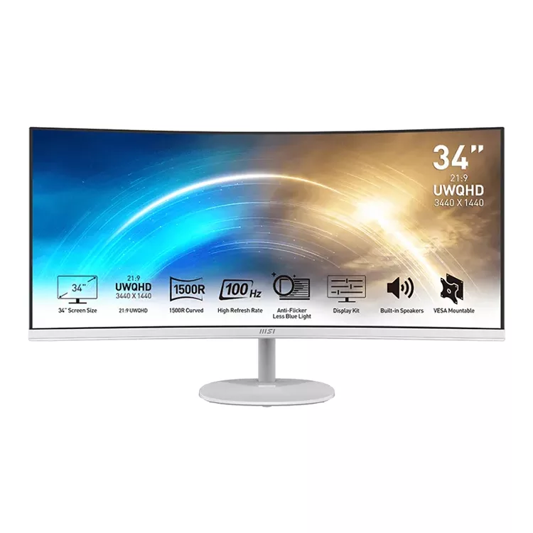 مانیتور خمیده ام اس آی مدل Pro MP341CQW سایز 34 اینچ مانیتور خمیده ام اس آی مدل Pro MP341CQW سایز 34 اینچ