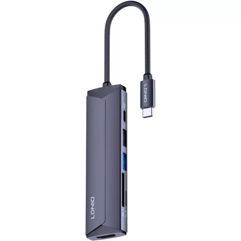 هاب 6 پورت USB-C الدینیو مدل DS-56H هاب 6 پورت USB-C الدینیو مدل DS-56H