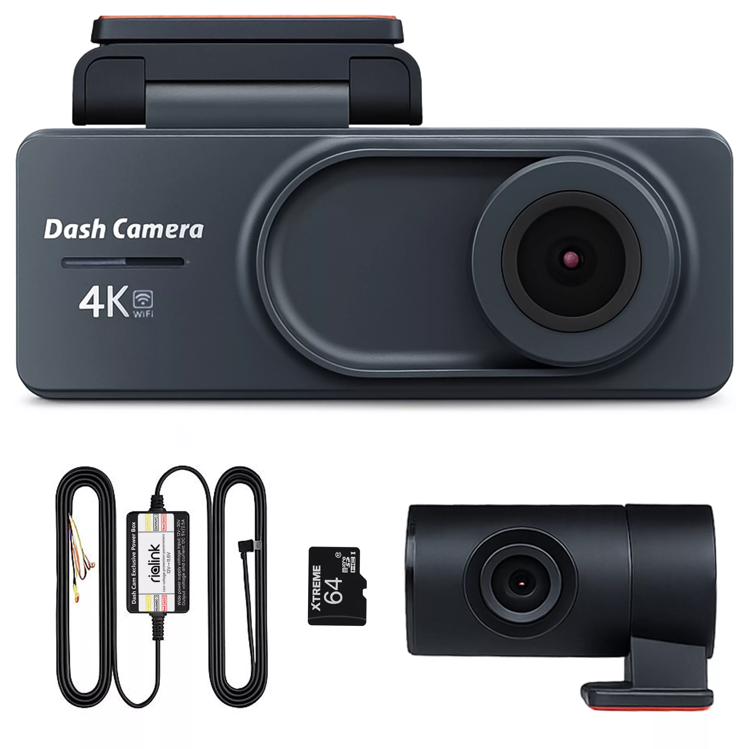 دوربین ثبت وقایع مدل Dual Cam به همراه دوربین عقب و کیت برق مستقیم و رم 64 دوربین ثبت وقایع مدل Dual Cam به همراه دوربین عقب و کیت برق مستقیم و رم 64