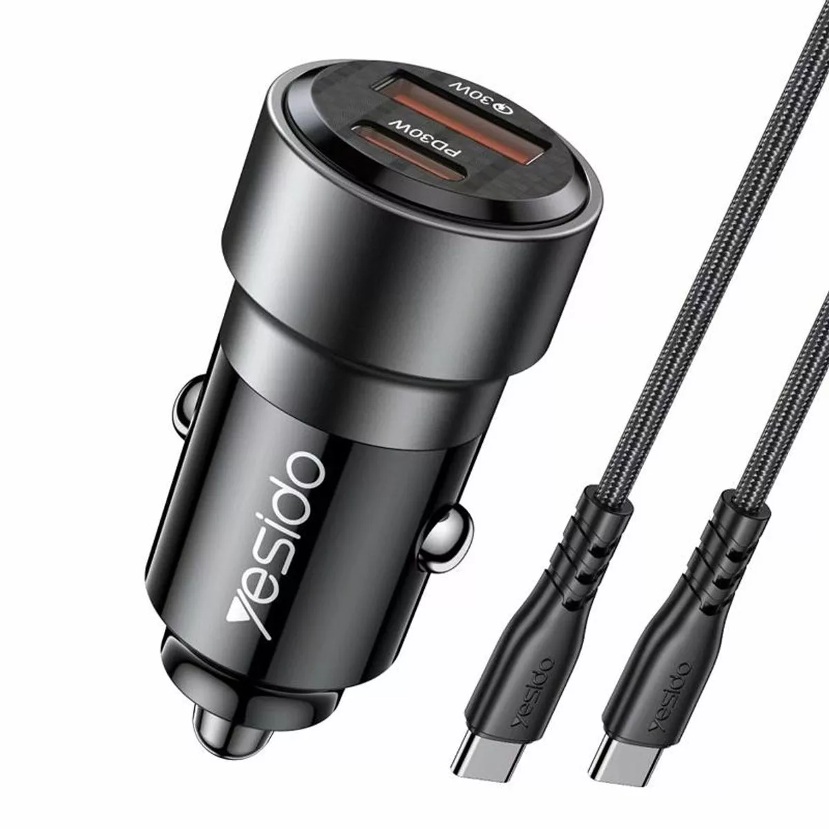 شارژر فندکی 60 وات یسیدو مدل Y55 به همراه کابل USB-C شارژر فندکی 60 وات یسیدو مدل Y55 به همراه کابل USB-C