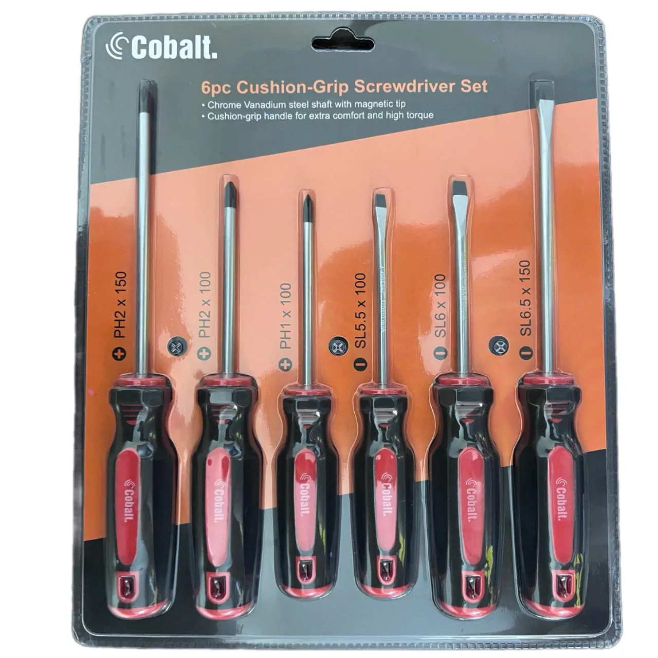 پیچ گوشتی کبالت مدل Cushion-Grip مجموعه 6 عددی پیچ گوشتی کبالت مدل Cushion-Grip مجموعه 6 عددی